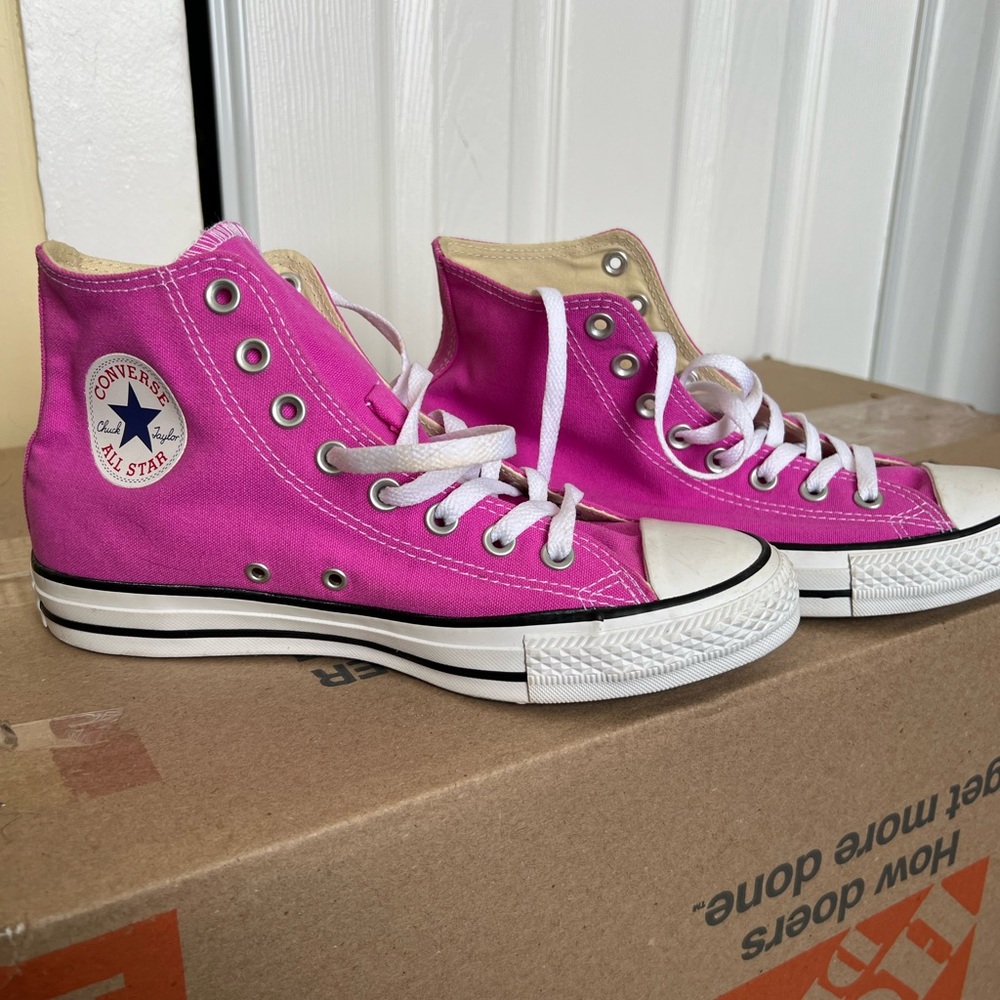 Converse Fuchsia High-Top Sneakers